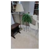 Vintage Magazine Rack Table(13x24x22"),Floor Lamp