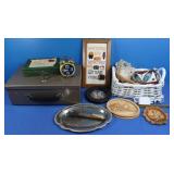 Fire Resistant Box w/Key(13x8x5)& Decorative Items