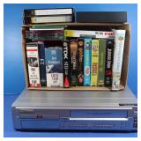 Emerson VHS/DVD Player & VHS Tapes, Audio Books&