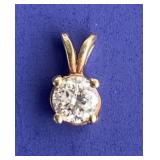 14K Diamond Pendant  approx 1.4CT