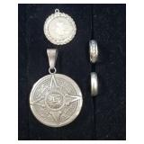 2 Sterliing Pendants, Angel .999, 2 Sterling