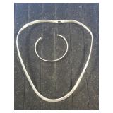 Sterling Necklace & Bracelet  37gr