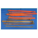 Lot of 9 New Leather Dog Collars
