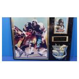 Autographed Rocky Bleier Steelers Plaque w/Photo