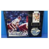 Autographed Gus Frerotte Plaque, Photo, Trading