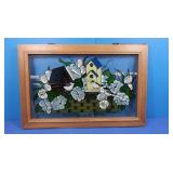 Framed Stain Glass Birds/Birdhouses by Sheri