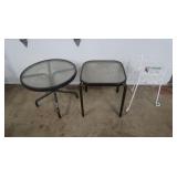 2 Outdoor End Tables, Plant Stand