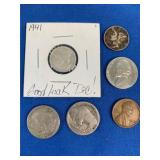 2 Mercury Dimes(1940-