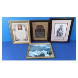 Framed Religious Prints Approx 11.5"x9.5" Each