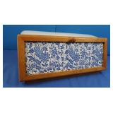 Vintage Ceramic Bread Box 7.75hx18hx11.5"d