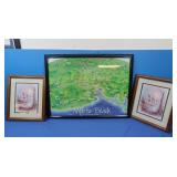Framed Myrtle Beach Puzzle 19x25; 2-11x13 Framed