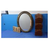 Mail Organizer, Mirror 24", & Artwork