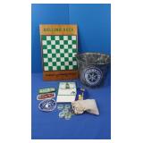 Rolling Rock Light Galvanized Bucket, RR Checker