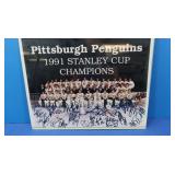 Autographed 1991 Stanley Cup Champs Pgh Pens Team