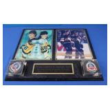 Autographed Lemieux & Jagr Plaque, Photos &
