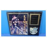 Autographed Lemieux Plaque w/COA