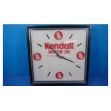 Kendall Motor Oil Electric Clock (works-cracked)