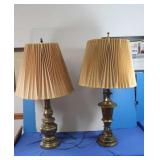 2-34" Brass Lamps (heavy)