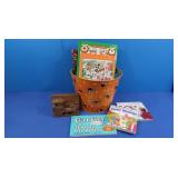 Carved Oriental Bookend, Books incl 1965 Dr Suess