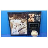 Autographed Johnny Mize Plaque & Baseball