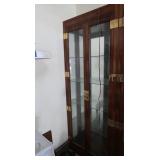 Curio Cabinet 30x10.5x76"-Lighted, 4 Glass