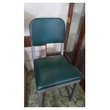 Vintage Metal Chair w/Vinyl Seat 32"H