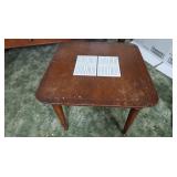 Vintage End Table w/Tile Inlay-Art Deco 18x18x14"