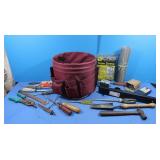 Pool Bucket w/Tools, Gardening Tools