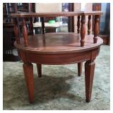End Table-2 Level Wood 25 Dia x 24"H