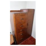 Vintage 5 Drawer 1 Door Dresser/Wardrobe