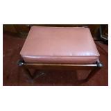 Wooden Ottoman W/Cushion 16"Hx22"Wx16"D
