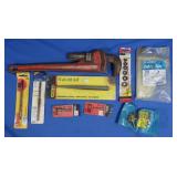 Ridgid Pipe Wrench, Stanley 4mm Punch, Roman Ogee