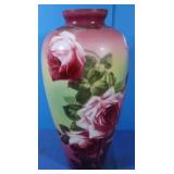 Vintage Rose Vase (top chipped) 15"