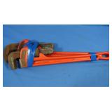 2 Ridgid Pipe Wrenches 14" & 18"