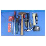Sledge, Hammer, Adjustable Wrench, Ratchet w/Bits
