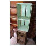 2 Wooden Crates-1 Painted, I Natural--Both