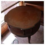 End Table, Wood 2 Level 25 Dia x24"H