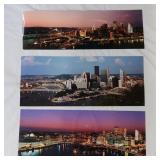 Pittsburgh @ Sunrise, Midday, Sunset-Signed 24x9,