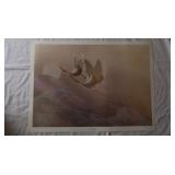 "Cranes Over Waves" Keiichi Nishimura Print 32x24