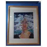 Painting of Woman-Framed 22x28 (framing needs