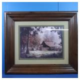 Framed Rustic Painting, Numbered #1044-26x22
