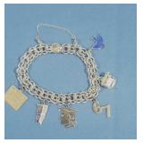 Sterling Charm Bracelet w/Charms 35gr