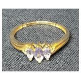 10K Tanzanite Ring-Sz 7-1.1gr