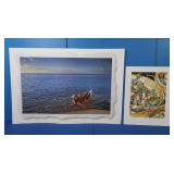 "Tahiti" -White, Print-24x16.5; Bushels of
