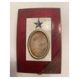 WWI Enamel "In Service" Photo Frame w/faded Photo