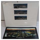 Pittsburgh Panoramic Poster 38x16, 3 Mounted