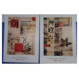 (2) Muriel Verger Prints-Papyrus Screen, Bamboo