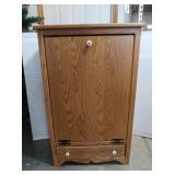 Wooden Drop Front Shelf Unit 14x22x36"