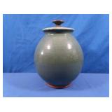 Hand Thrown Jar w/Lid-9x11"