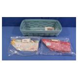 NIP Rectangle Longaberger Basket w/2 NIP Liners